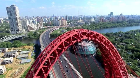 Aerial view of Moscow Stock Footage 67505980