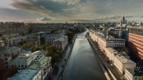 Aerial View Of Moscow Video stock 79707141