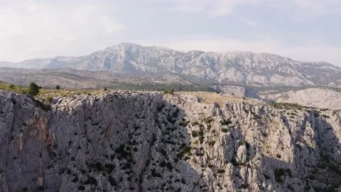 Aerial view of Mosor mountain rage, Croatia. Stock Footage 139048574