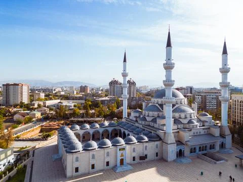 Aerial view of the Mosque Stock Photos