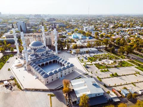 Aerial view of the Mosque Stock Photos