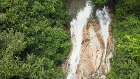 Aerial view the most beautiful waterfall in Perak Stock Footage 149208428