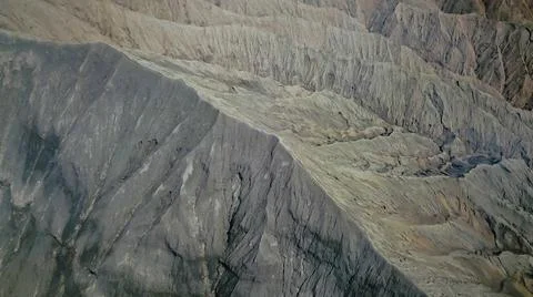 Aerial view of Mount Bromo, is an active volcano and part of the Tengger massif 스톡 사진
