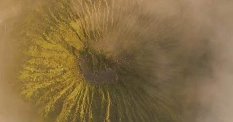 Aerial view of Mount Bromo and Tengger Caldera, Indonesia. Stock Footage 345005486