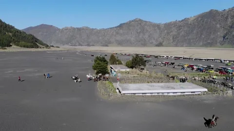 Aerial View Mount Bromo Stock Footage 148358337