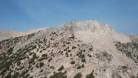 Aerial view of Mount Conness in Yosemite National Park, California Stock Footage 166081272