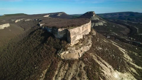 Aerial view of Mount Kyz-Kermen on the Crimean peninsula. Stock Footage 168652755