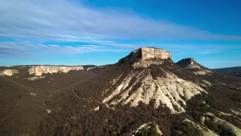 Aerial view of Mount Kyz-Kermen on the Crimean peninsula. Stock Footage 168652779