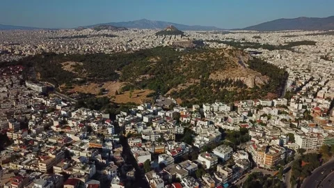 Aerial view of Mount Lycabettus Stock Footage 238829432