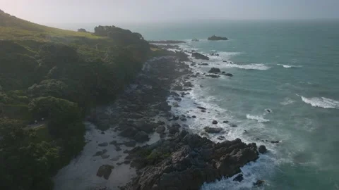 Aerial view of Mount Maunganui beachfront, Tauranga, New Zealand 스톡 동영상 238723604
