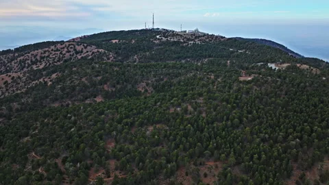 Aerial view of Mount Olympus in Cyprus. Stock Footage 341603339