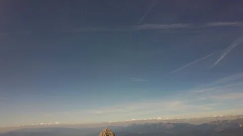 Aerial view of Mount Pizzo d'Uccello, in the Apuan Alps Stock Footage 116039764