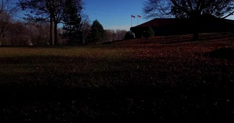 Aerial view of Mount Royal to view city skyline of Montreal. Canada. Shot in 4K. Stock Footage 77820166