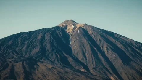 Aerial View of Mount Teide Peak, Teide National Park, Tenerife, Spain Stock Footage 346289214