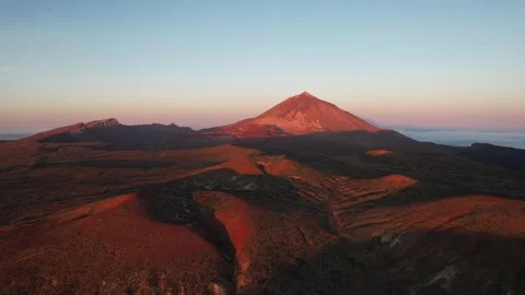 Aerial view of Mount Teide in Tenerife Stock Footage 246524943