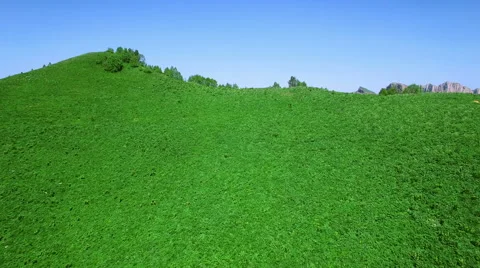 Aerial View Mountain Big Thach Under Blue Sky With Clouds Vídeos de archivo 67983614