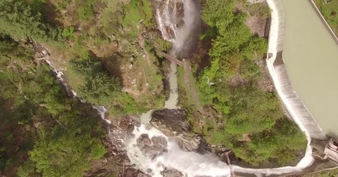 Aerial View of Mountain Creeks Stock Footage 81003227