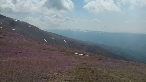 Aerial view of mountain field Stock Footage 89068288