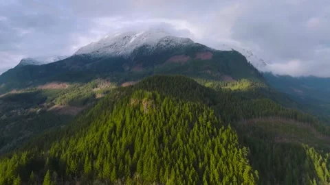 Aerial View  Of  Mountain Stock Footage 297881456