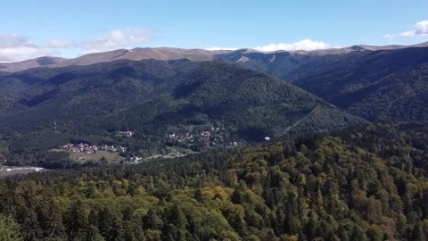 Aerial view mountain forest Vídeo Stock 212331701