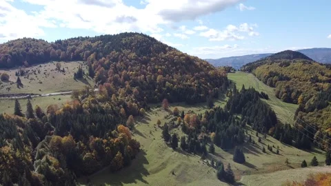 Aerial view mountain forest Stock-Footage 217440025