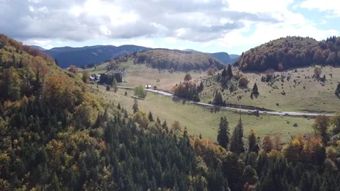 Aerial view mountain forest Vídeo Stock 217440072