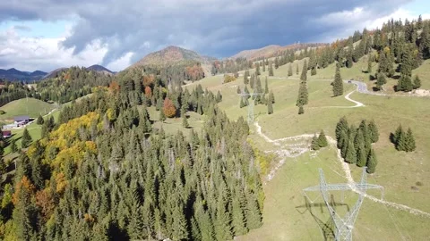 Aerial view mountain forest Vídeo Stock 217440553