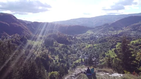 Aerial view mountain forest Stock-Footage 217440585