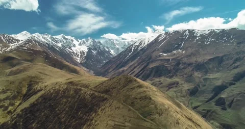 Aerial view of the mountain gorge Stock Footage 154665192