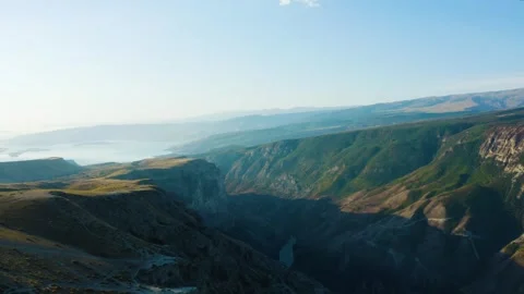Aerial View of Mountain Lake Stock Footage 340501865