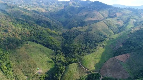Aerial view of mountain landscape Stock Footage 103982685