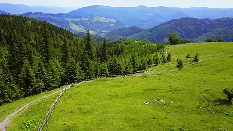 Aerial view of mountain landscape Stock Footage 106087754