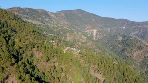 Aerial View of mountain in Nepal Stock Footage 155366815