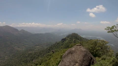 Aerial View from Mountain Peak Stock Footage 313149441