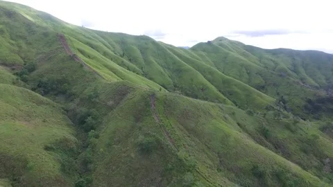 Aerial View of a Mountain in the Philippines Stock Footage 139808838