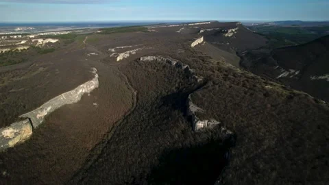 Aerial view of the mountain plateau. Stock Footage 168652775