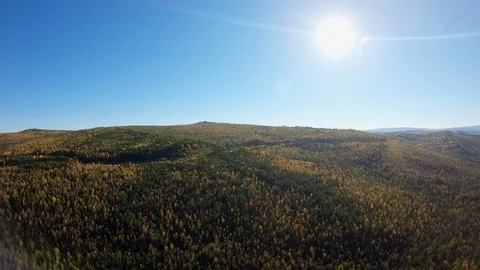 Aerial view of the mountain railway Stock Footage 122649448