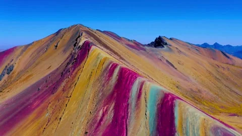 Aerial View of Mountain Rainbow in Peru Stock Footage 276512583