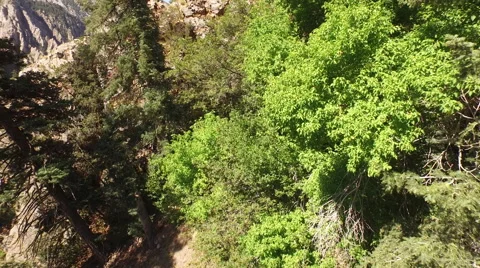 Aerial View of mountain range and landscape Stock Footage 60691408