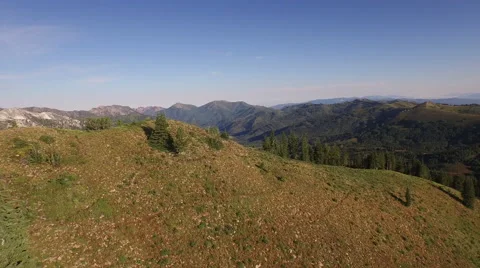 Aerial View of mountain range and landscape Stock Footage 60691446