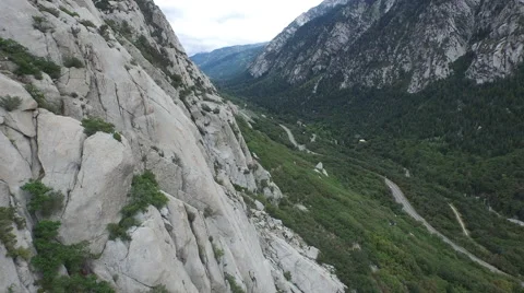 Aerial View of mountain range and landscape Stock Footage 60691464