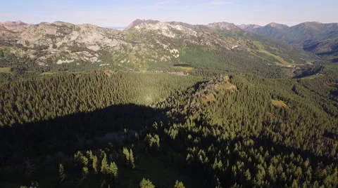 Aerial View of mountain range and landscape Stock Footage 60691465