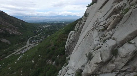 Aerial View of mountain range and landscape Stock Footage 60691475