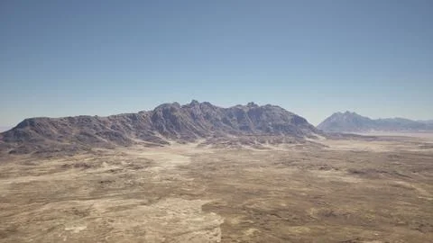 An aerial view of a mountain range in the desert Stock Illustration