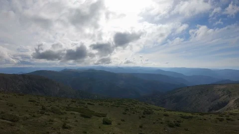 Aerial view of mountain range at evening Stock Footage 121068312