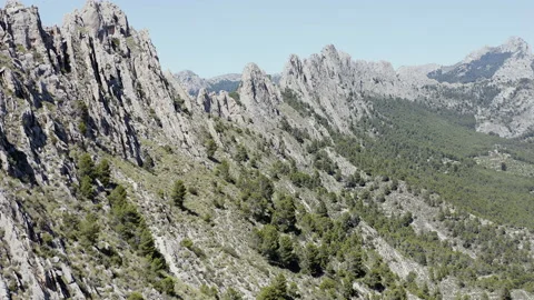 Aerial view of mountain range. Stock Footage 133226220