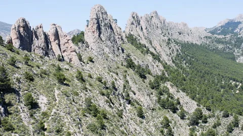 Aerial view of mountain range. Stock Footage 133226934