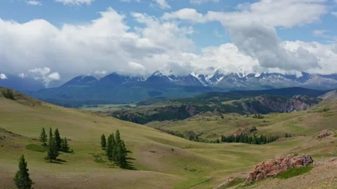 Aerial view of the mountain range Stock Footage 317743286
