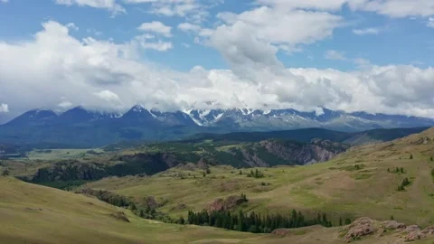 Aerial view of the mountain range Stock Footage 317743310
