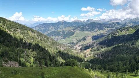 Aerial View of a Mountain Range Stock Photos